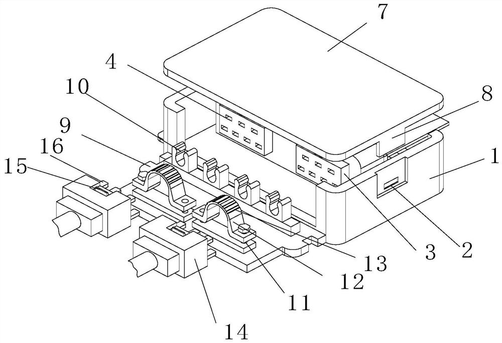 A kind of electrical fast wiring and its junction box with wire management function