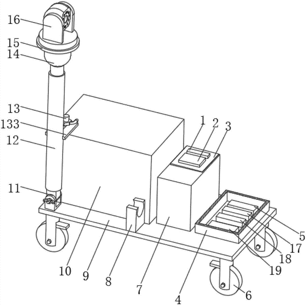 Vehicle-mounted traffic accident emergency handling and rescuing device