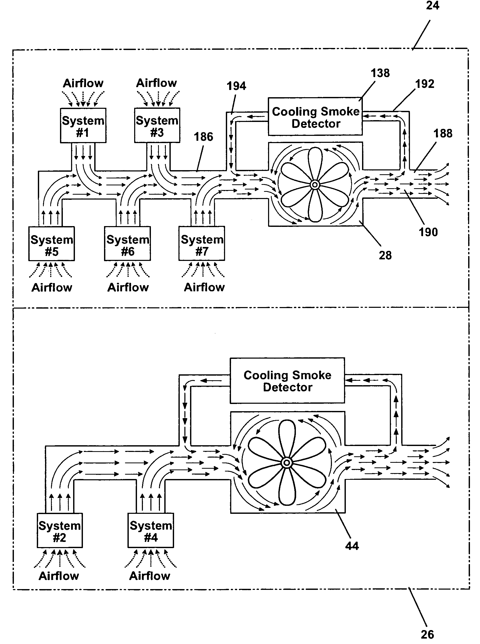 Apparatus and method for controlling an aircraft cooling and smoke system using discrete components