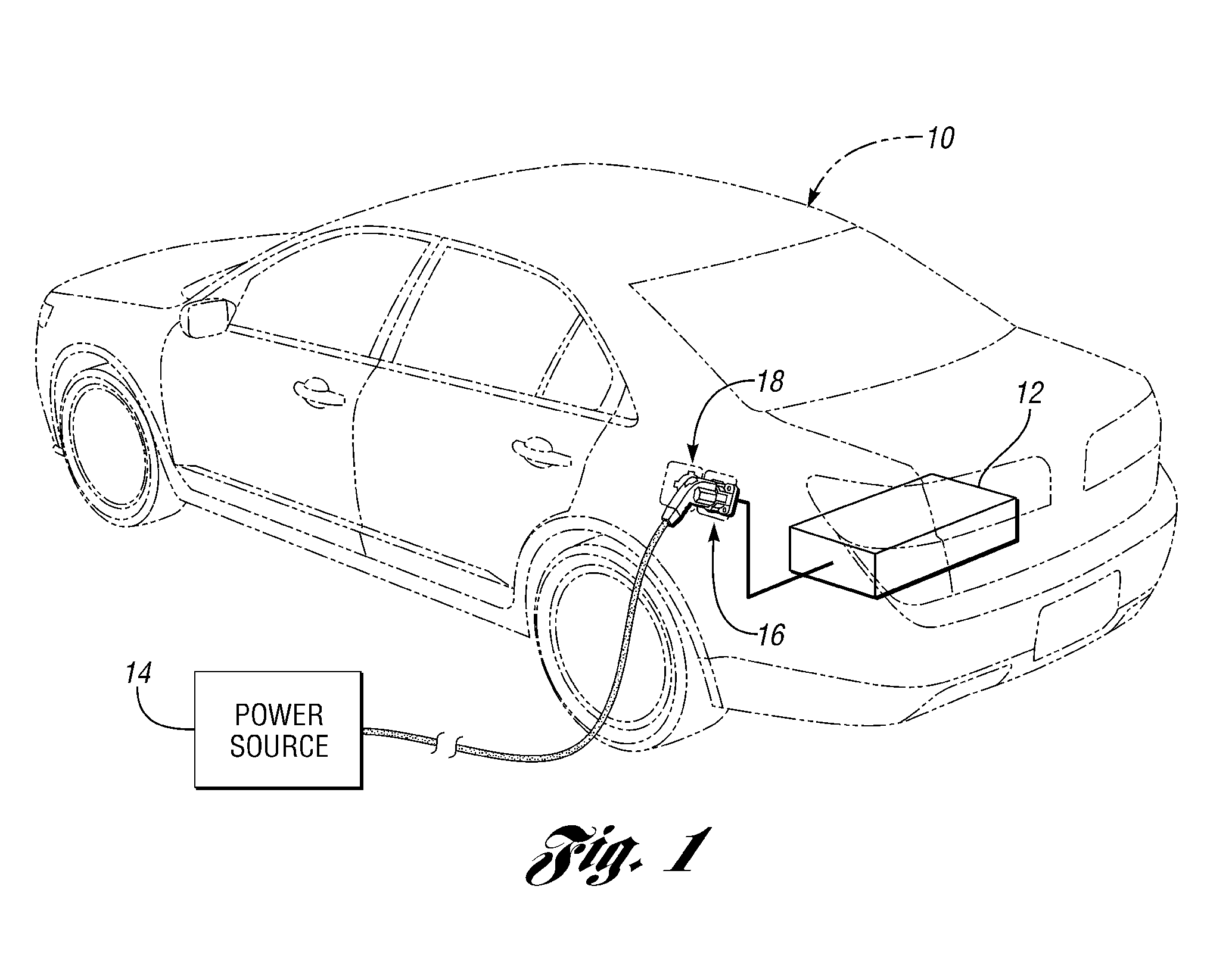 Method And System For Charging An Auxilary Battery In A Plug-In Electric Vehicle