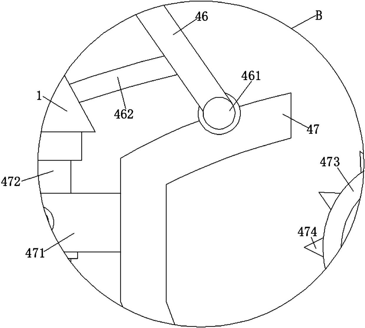 Unloading device for shelling treatment of deep-fried broad beans