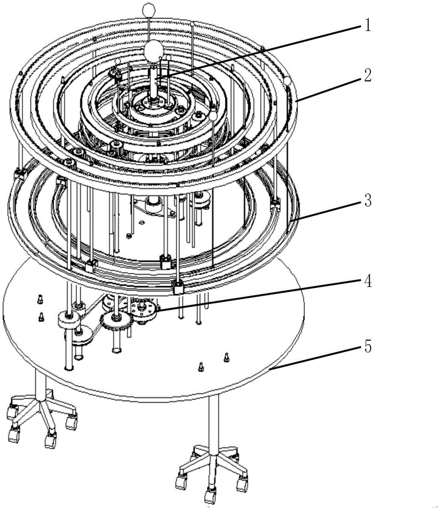 Demonstrator for eight planets of solar system