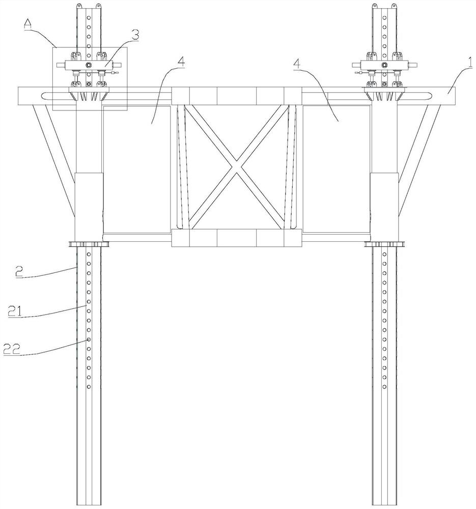 Guide frame fixing construction method