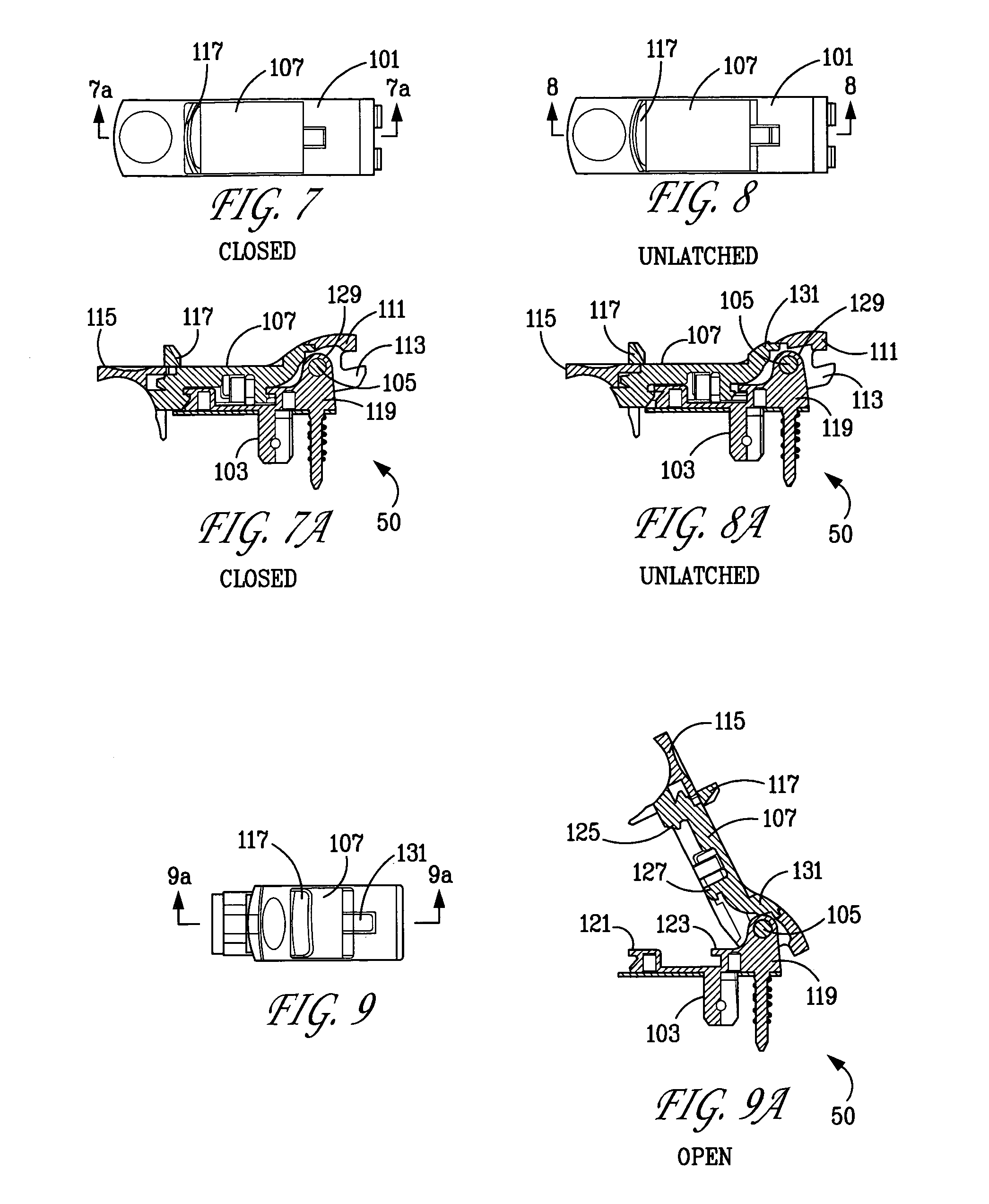 Ejector latch with double catch