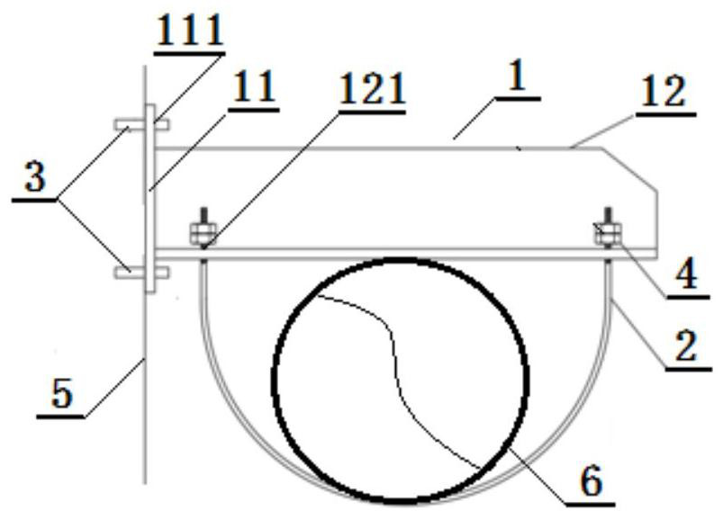 Pipeline mounting support with novel structure