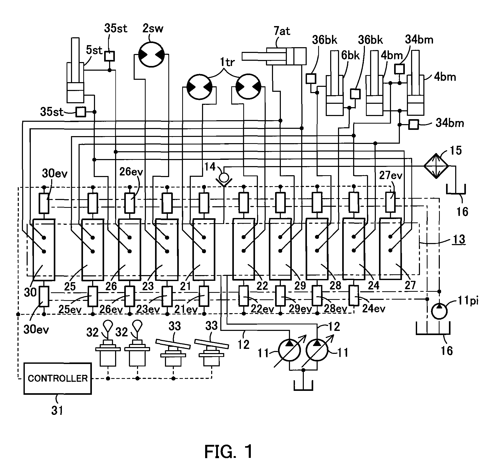 Control unit for work machine