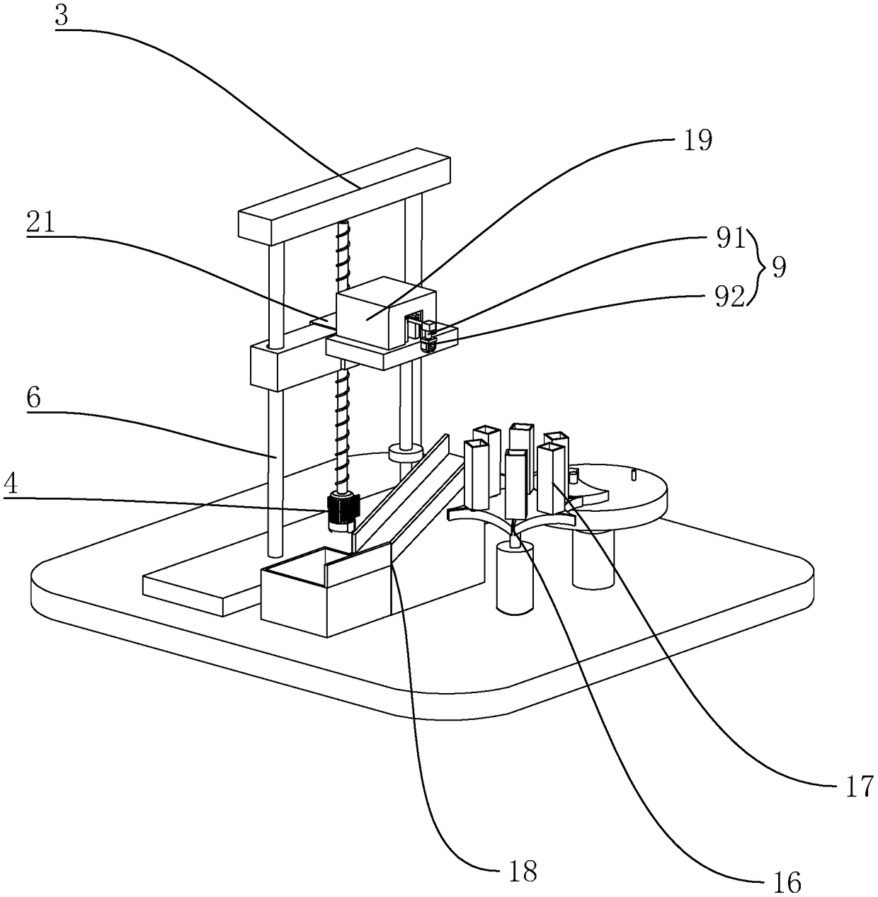 Automatic material loading and unloading mechanical arm