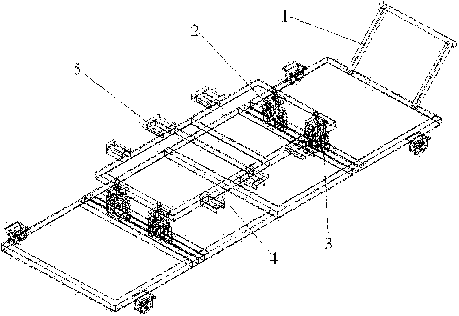 Car lifting device in car production conveying equipment and operation method thereof