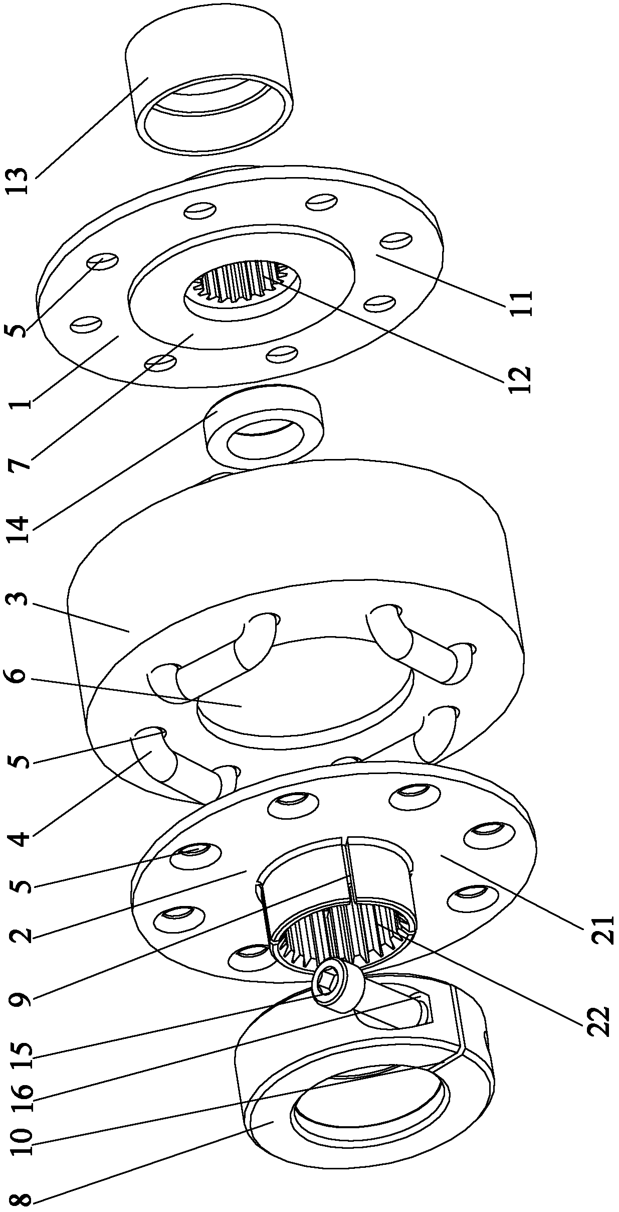 Coupling and connecting structure of electric vehicle