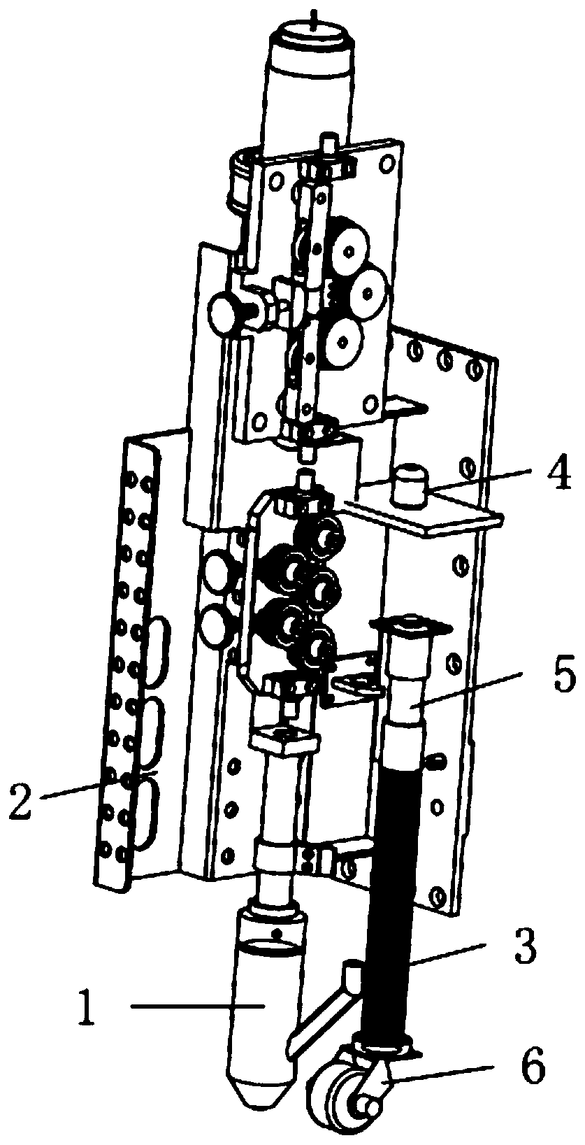 A gun head device that is convenient for distance measurement and a method for controlling the height of the print head