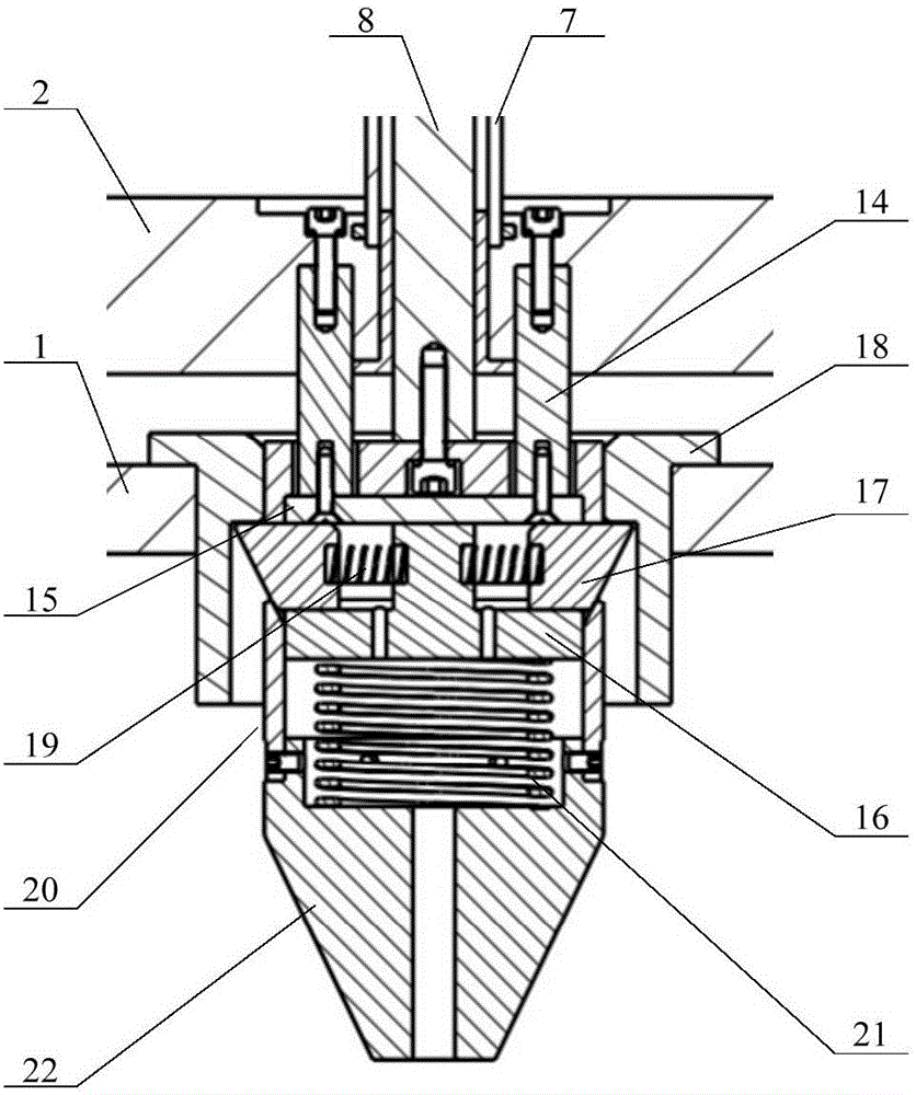 Spring type automatic locking device for underwater control module