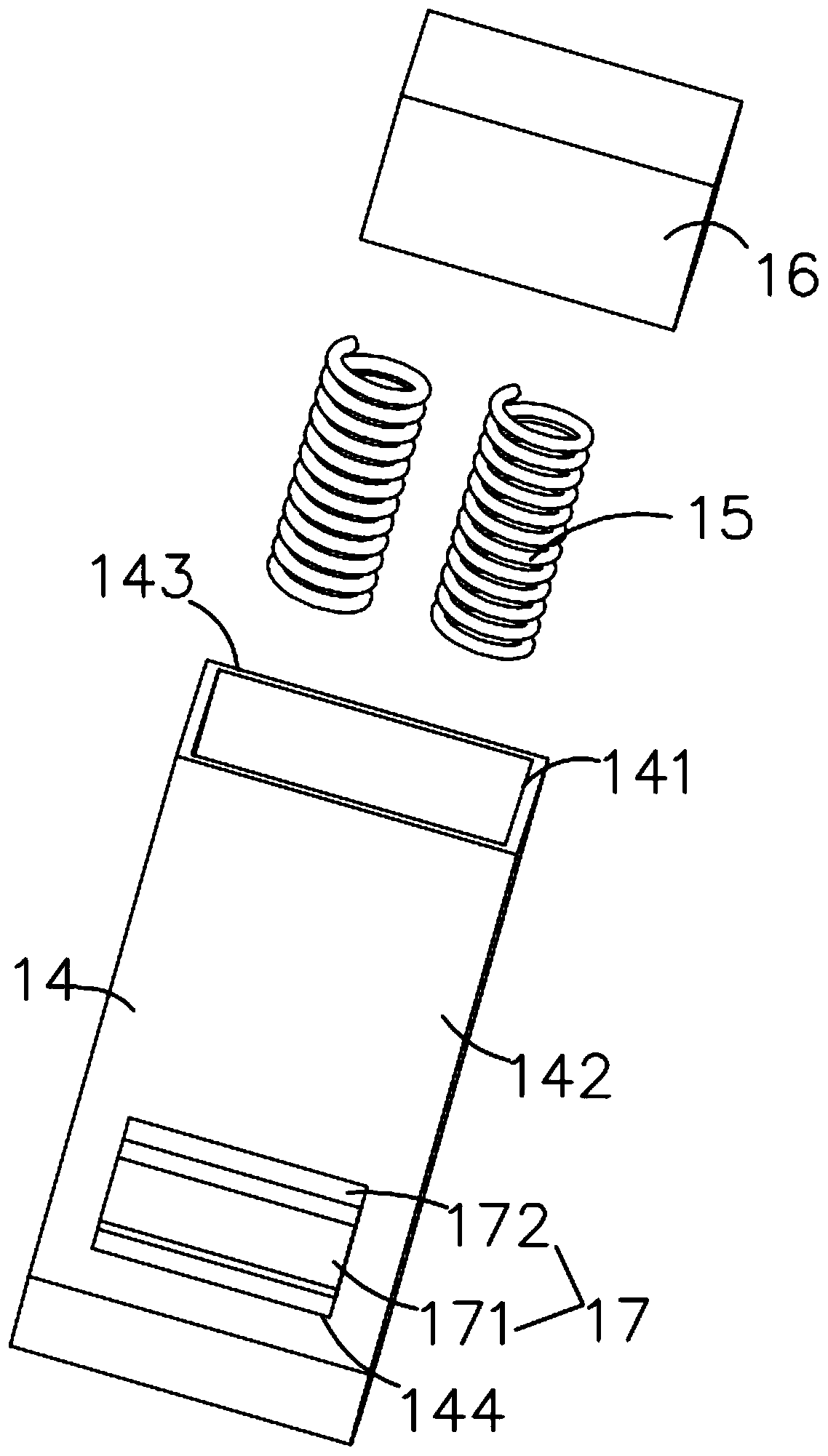 Material taking device for production of lighter assembling line