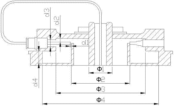 Accumulated non-contact broadband high-power rotating hinge and achievement method thereof