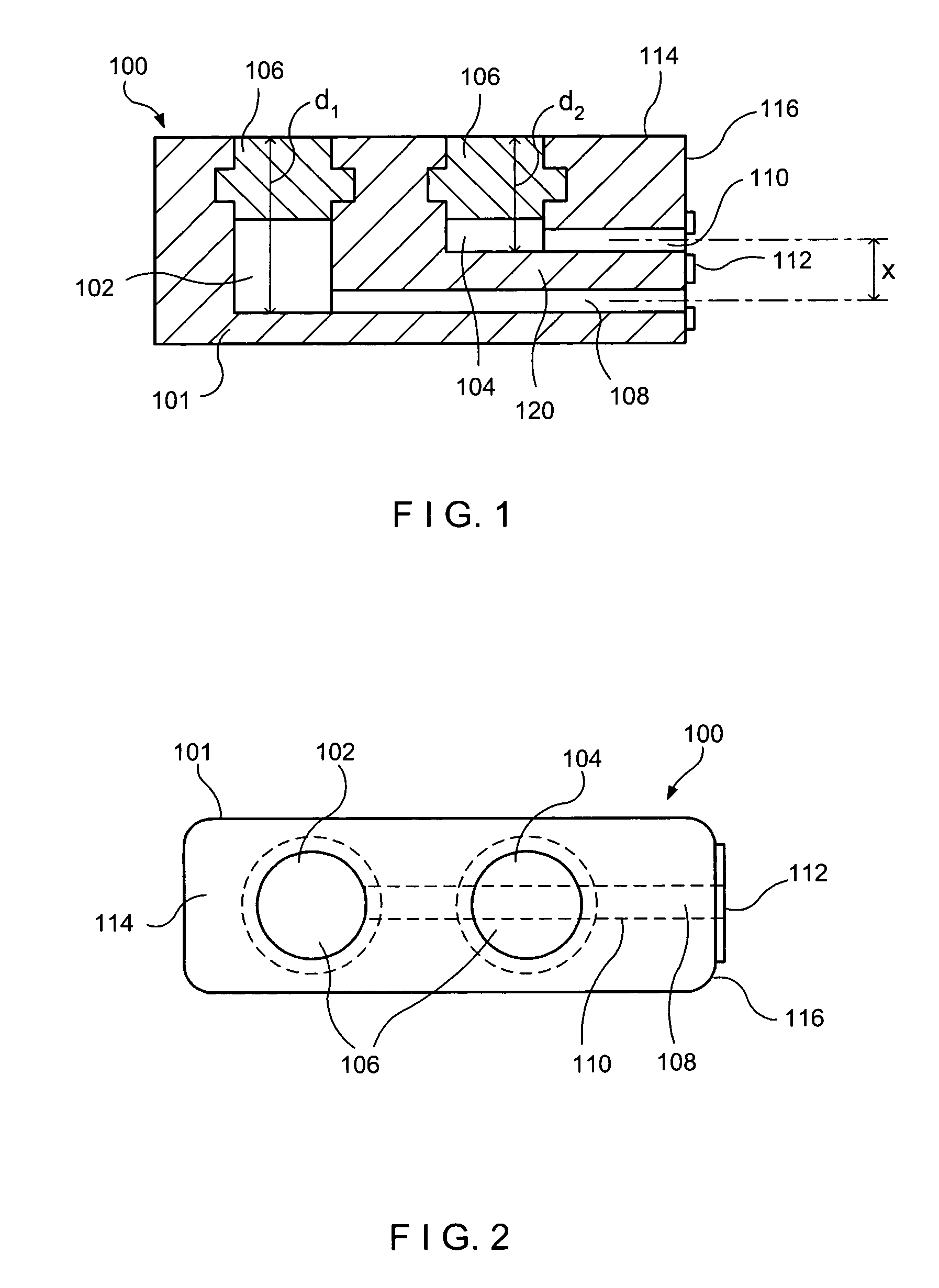 Dual well port device