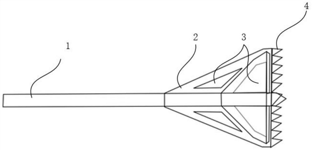 Grinding and removing structure and hard tissue grinding and removing drill