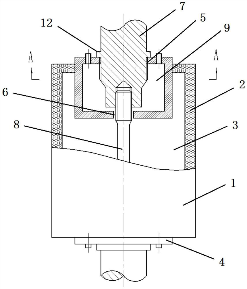 An ultra-high temperature long-term mechanical property testing system equipped with heat-insulated air-cooled fixtures