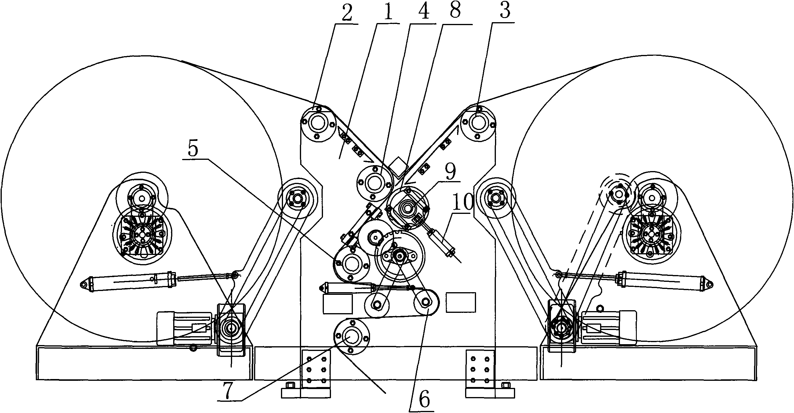 Adjustable-feeding greige cloth dual unwinding machine