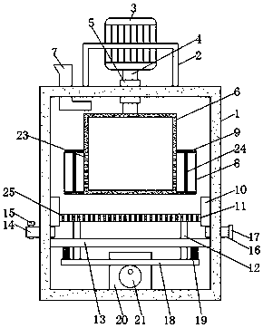 Filtering device for wood fiber powder