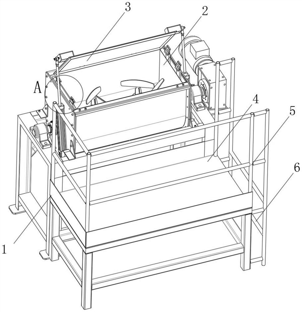 An oil residue mixing device for oil refining