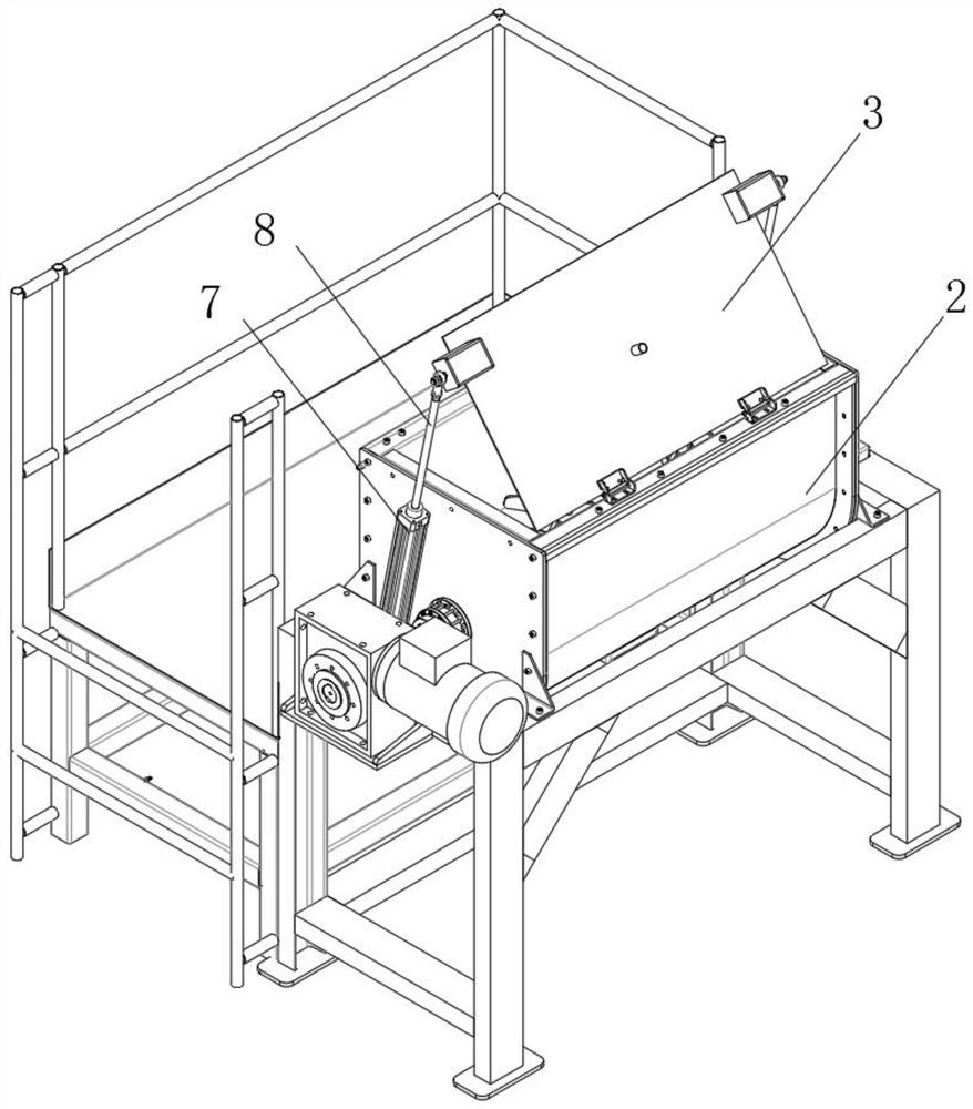 An oil residue mixing device for oil refining