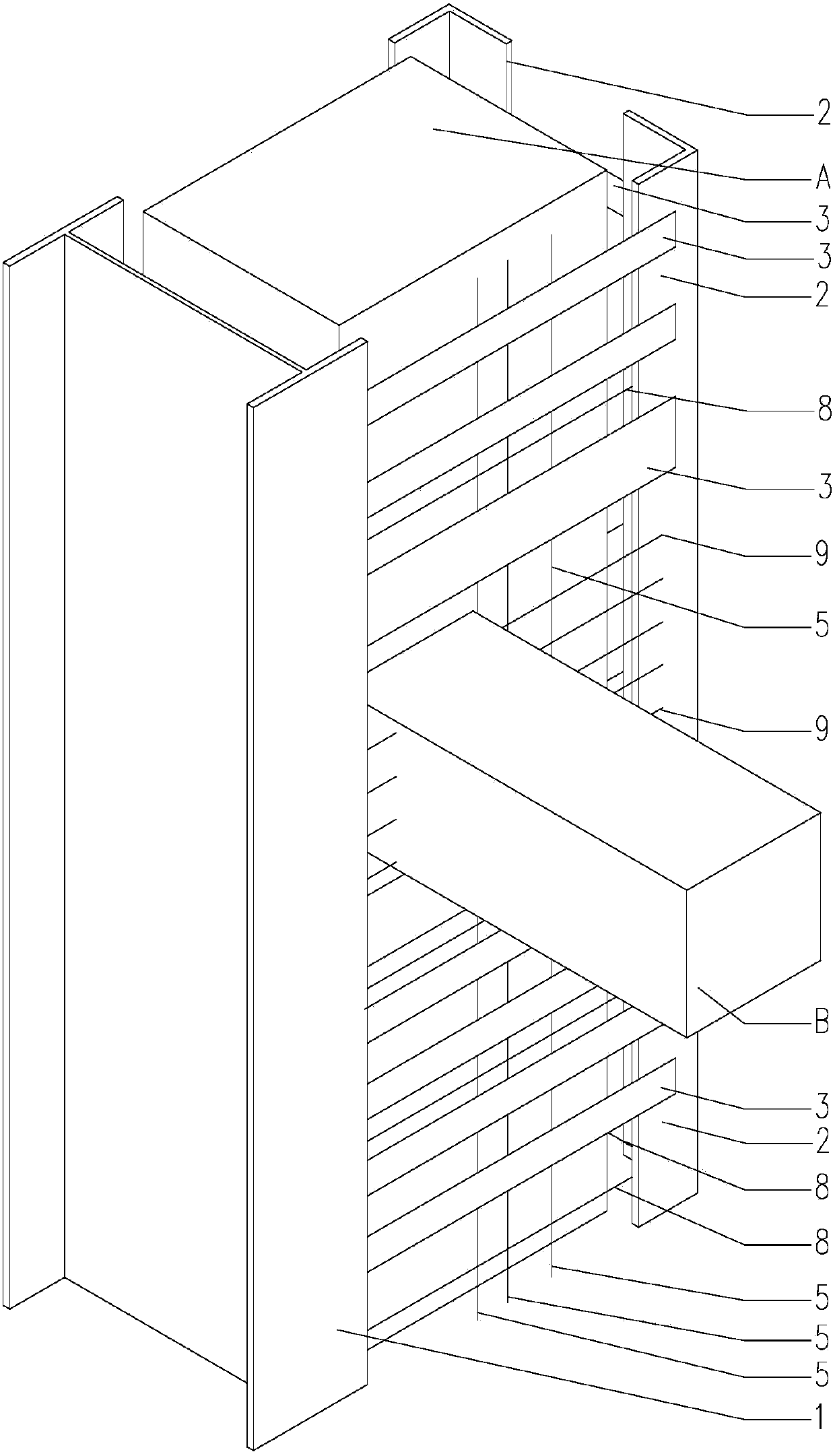 A construction method for strengthening concrete columns and beams