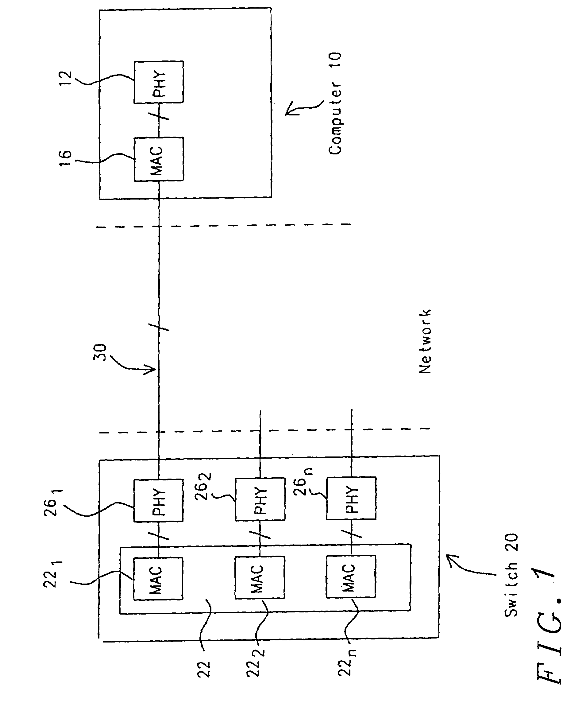 Chip-to-chip interface for 1000 base T gigabit physical layer device