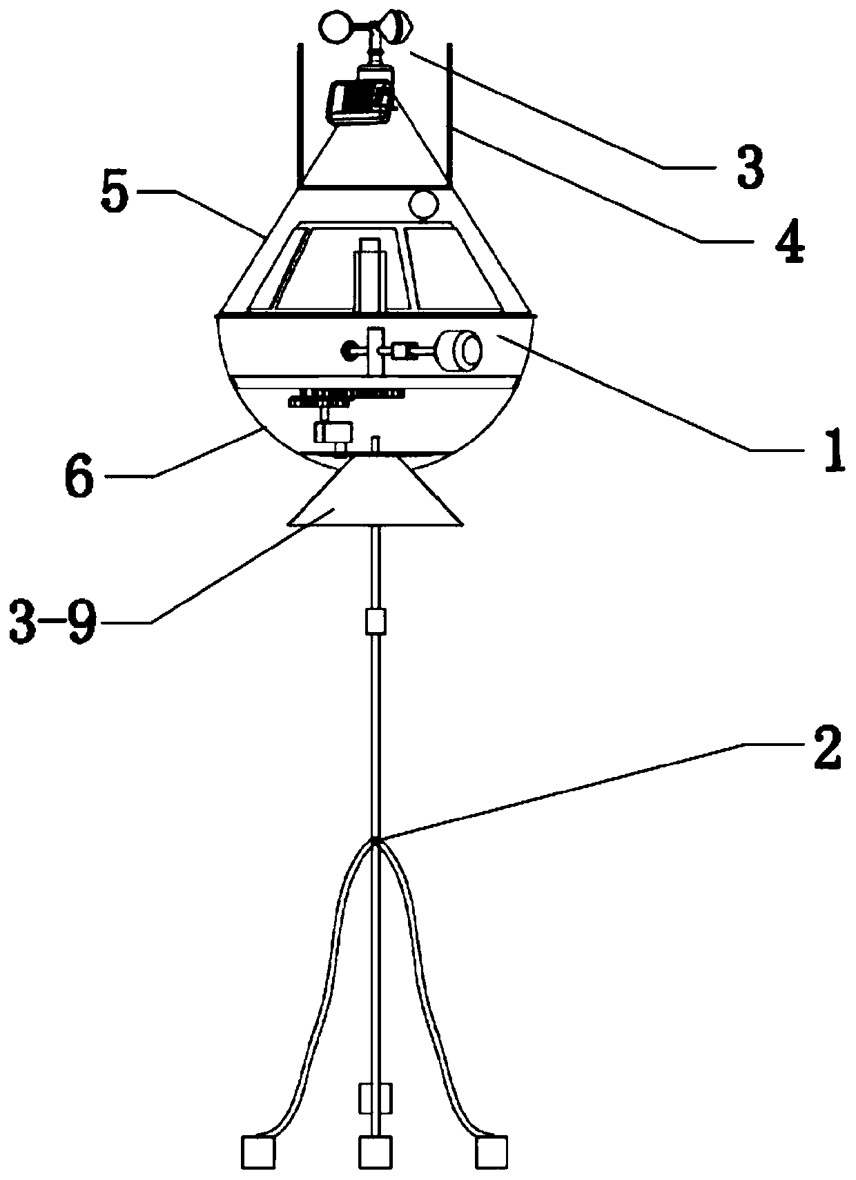 Swaying type wave energy ocean comprehensive detection buoy