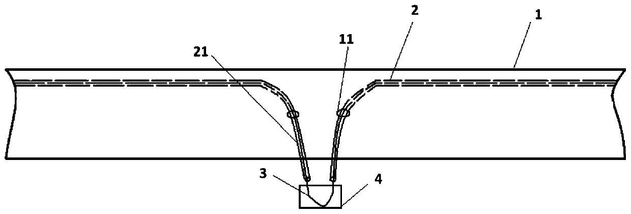 Pipe-in-pipe structure convenient for optical cable laying and replacing and laying method