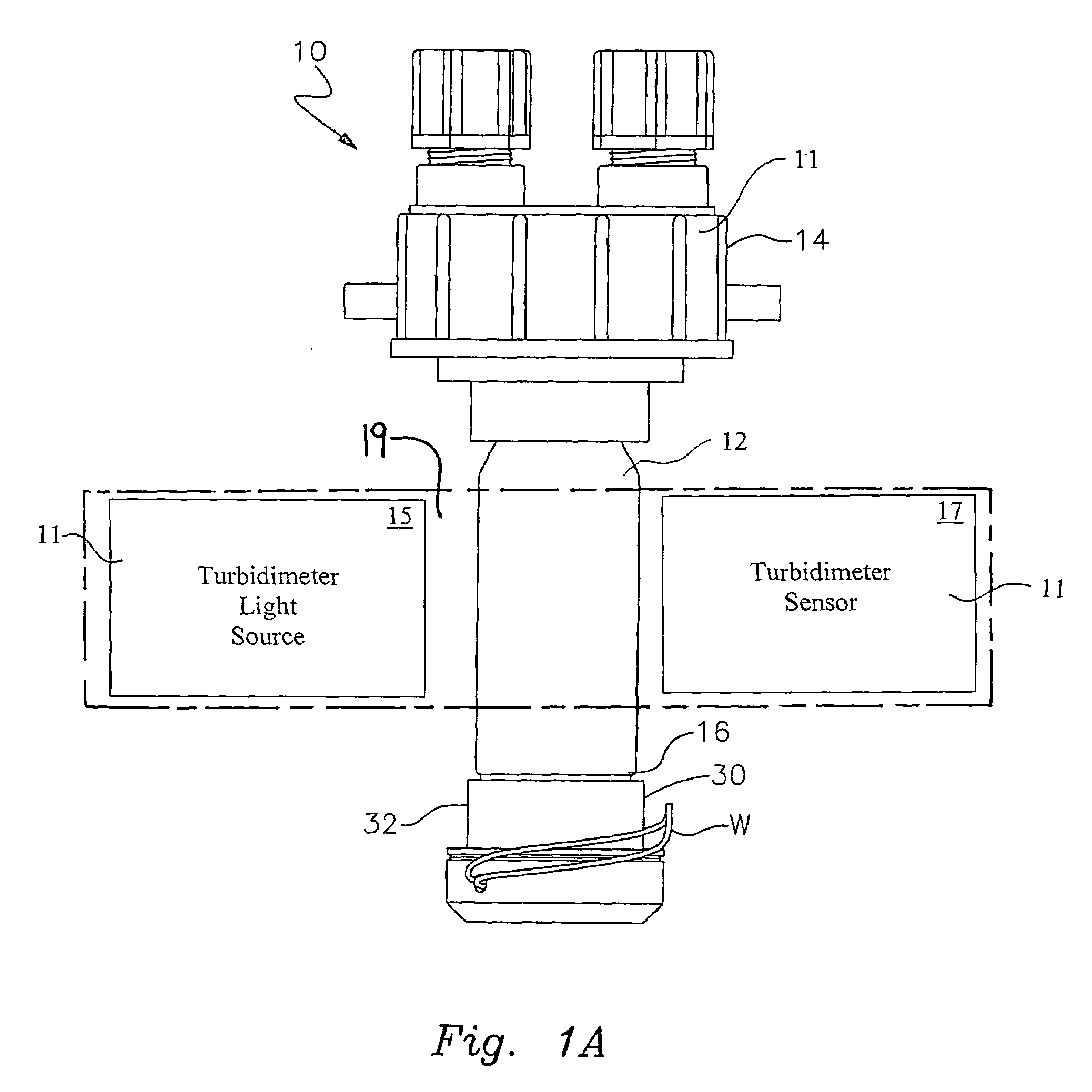 Turbidimeter with ultrasonically cleaned components