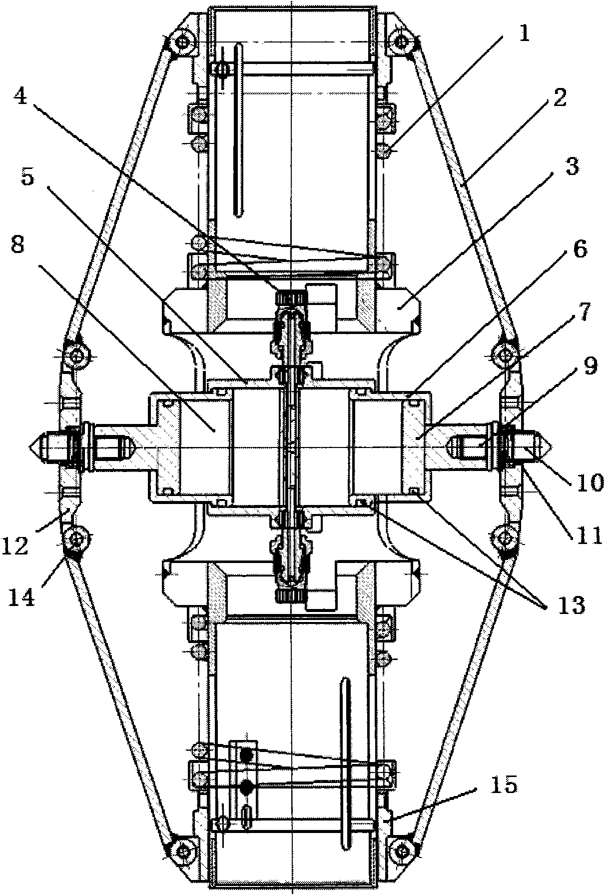 Piston type telescoping electrode for through casing resistivity