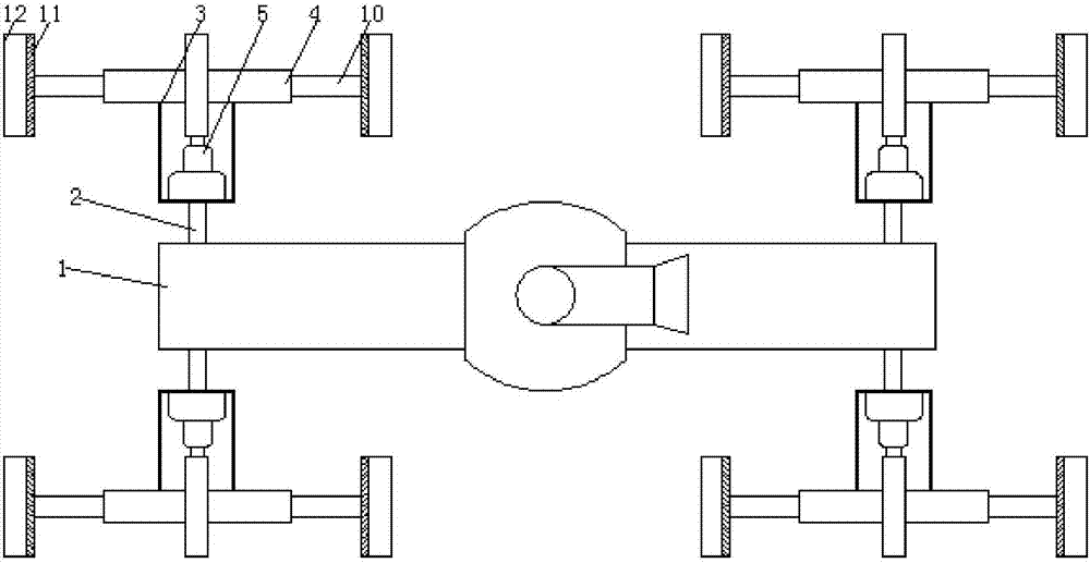 Pipeline robot with sizes of tires convenient to adjust