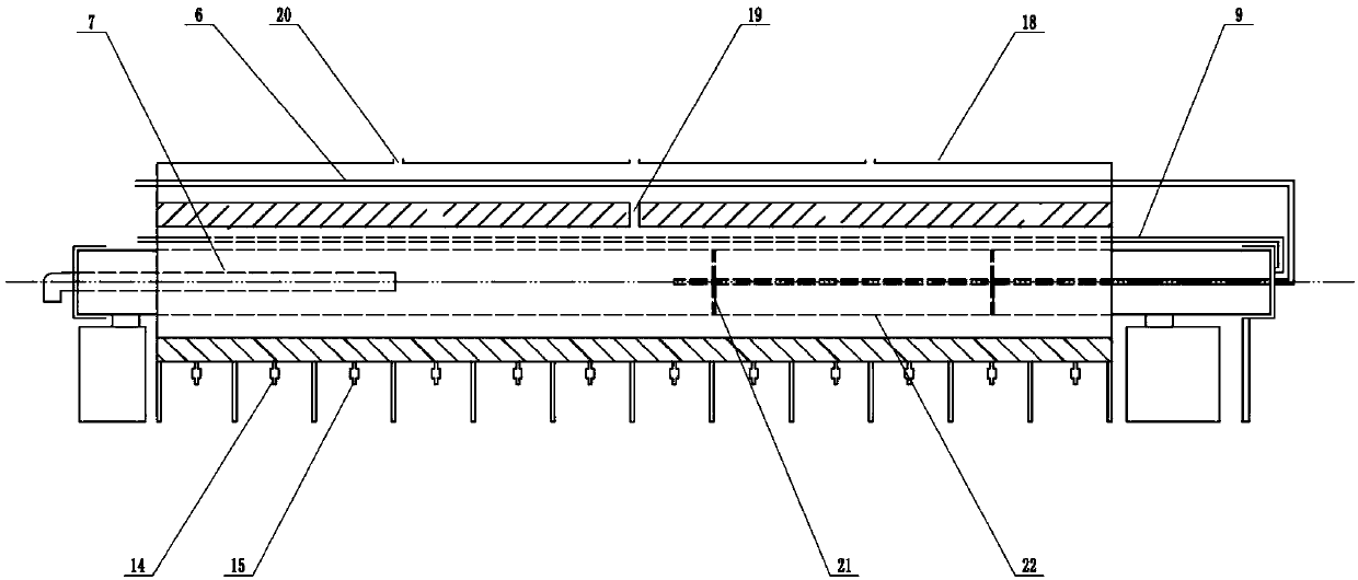 External heat rotary activated carbon high-efficiency and energy-saving production device