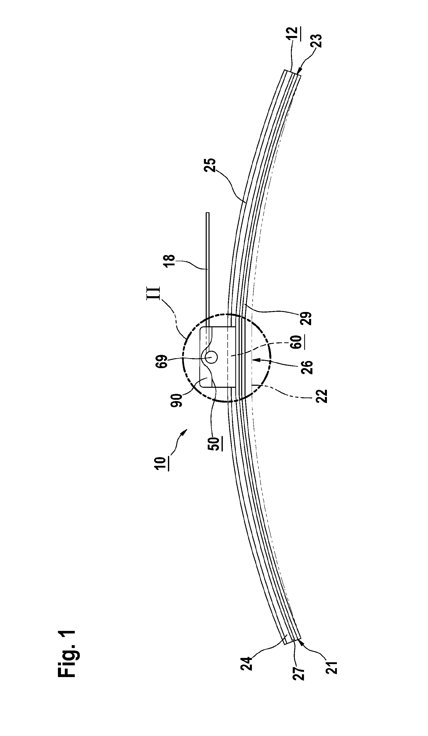 Wiper blade having an adapter unit for attaching to a wiper arm