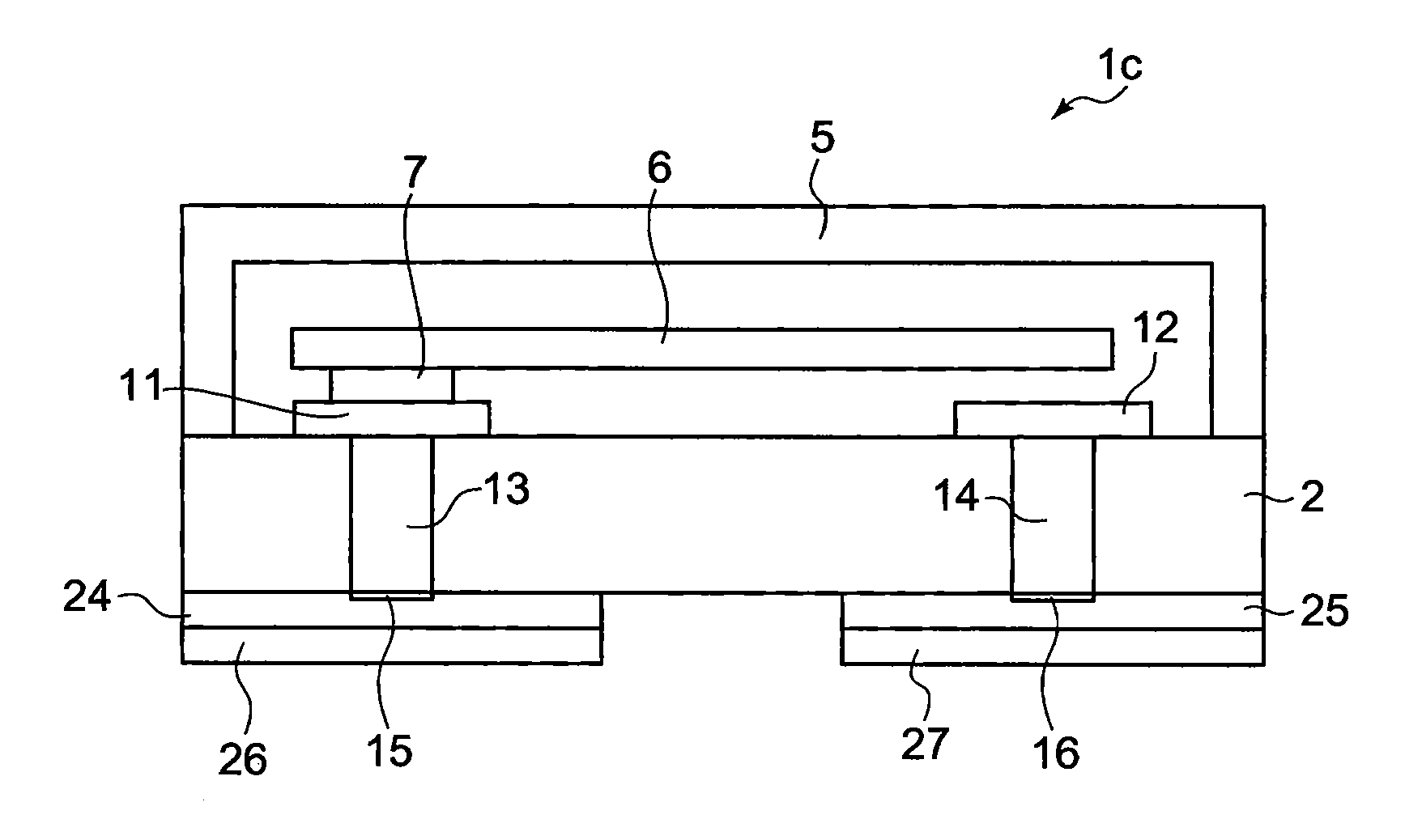 Electronic package having stress buffer layer on mounting surface thereof, and method for manufacturing same