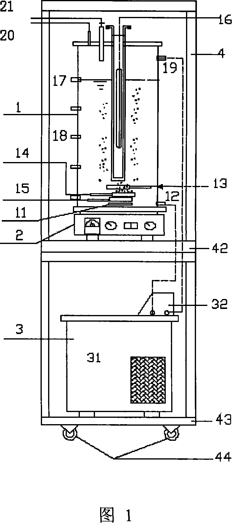 Advanced oxidation treatment experimental platform for wastewater