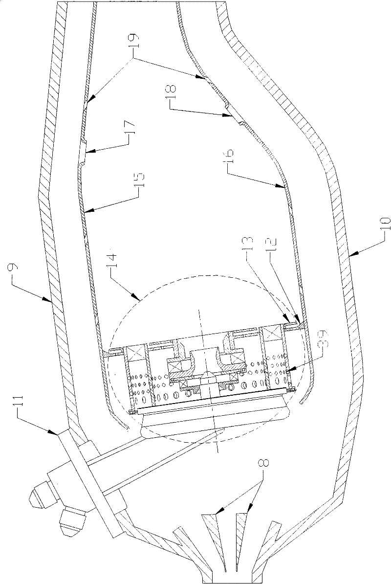 Premixing and pre-evaporating combustion chamber