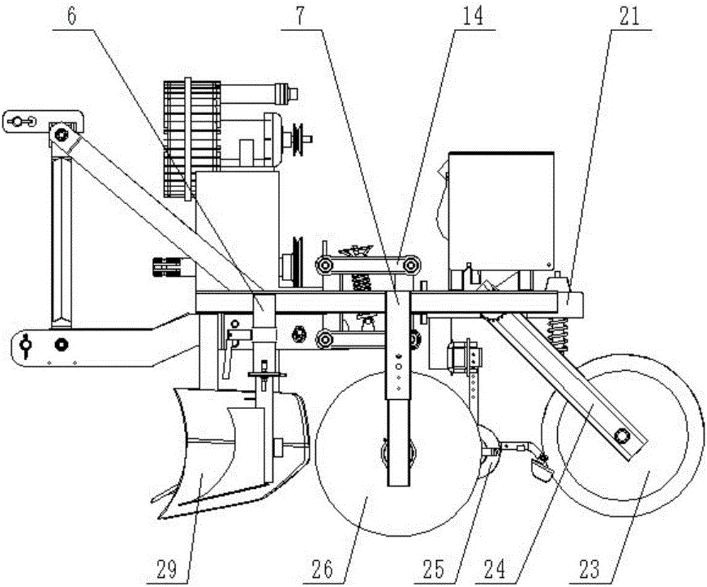 Furrowing profiling pneumatic type precision vegetable seeder