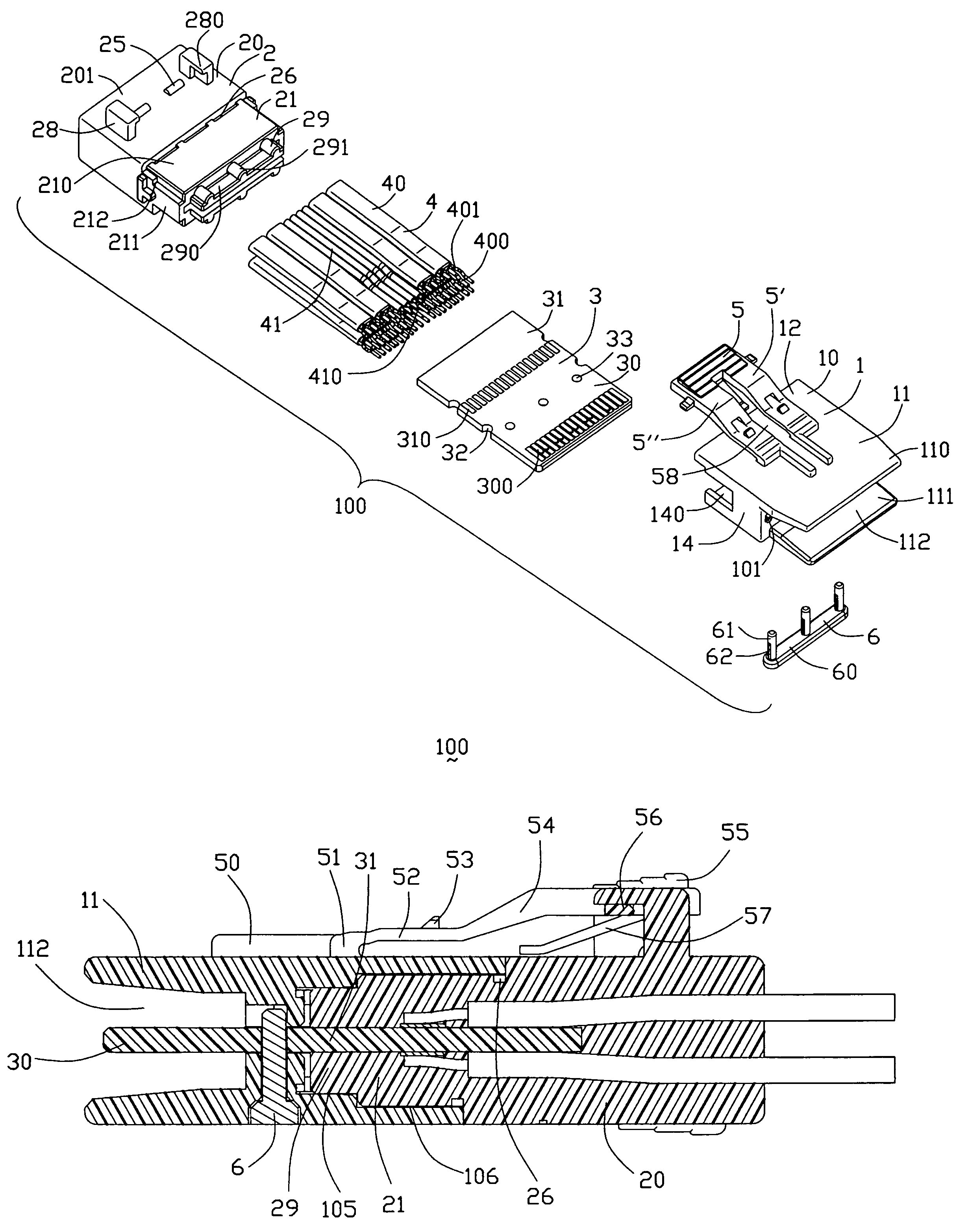 Cable connector assembly with unitary latch