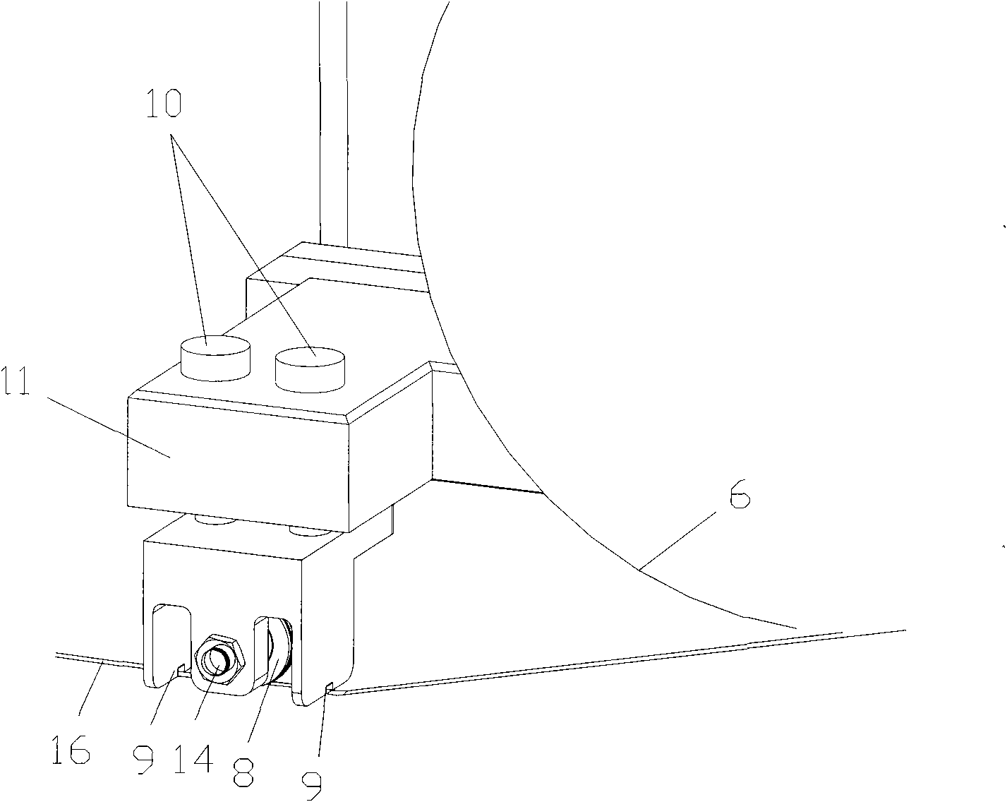 Device for distributing double-sided adhesive tape on frame strip