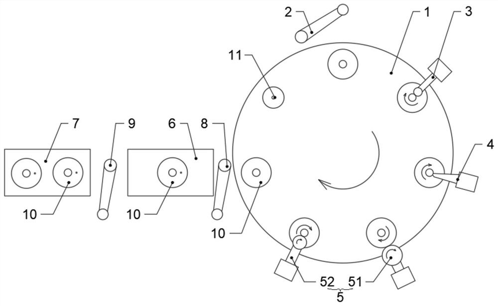 Processing device for ceramic green body