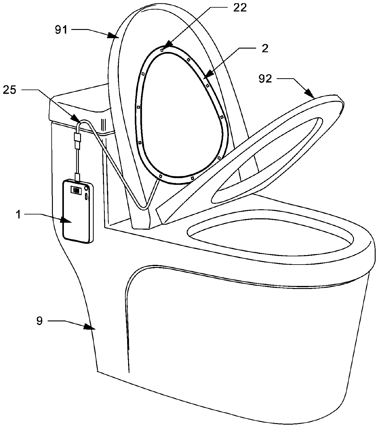 Deep ultraviolet ray disinfection system for stool