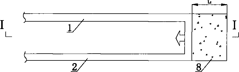 Goaf open-type packing method