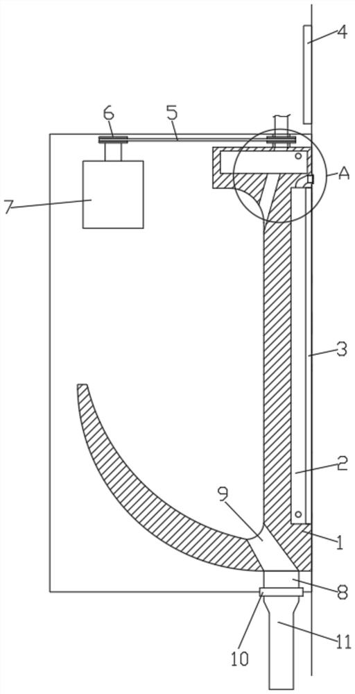 Hidden in-wall rotary automatic sensing extension and flushing male urinal