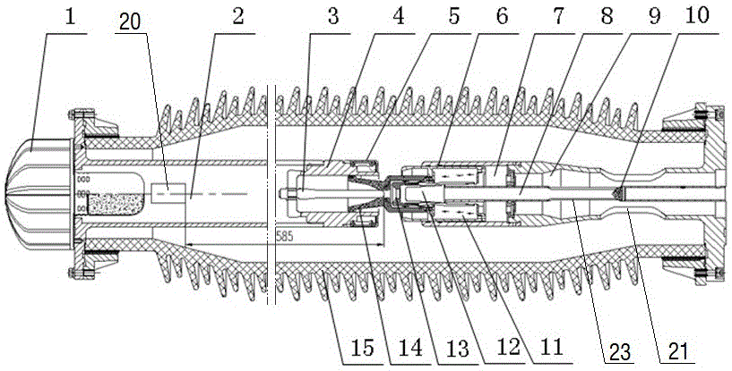 Circuit breaker as well as arc extinguishing chamber and nozzle thereof