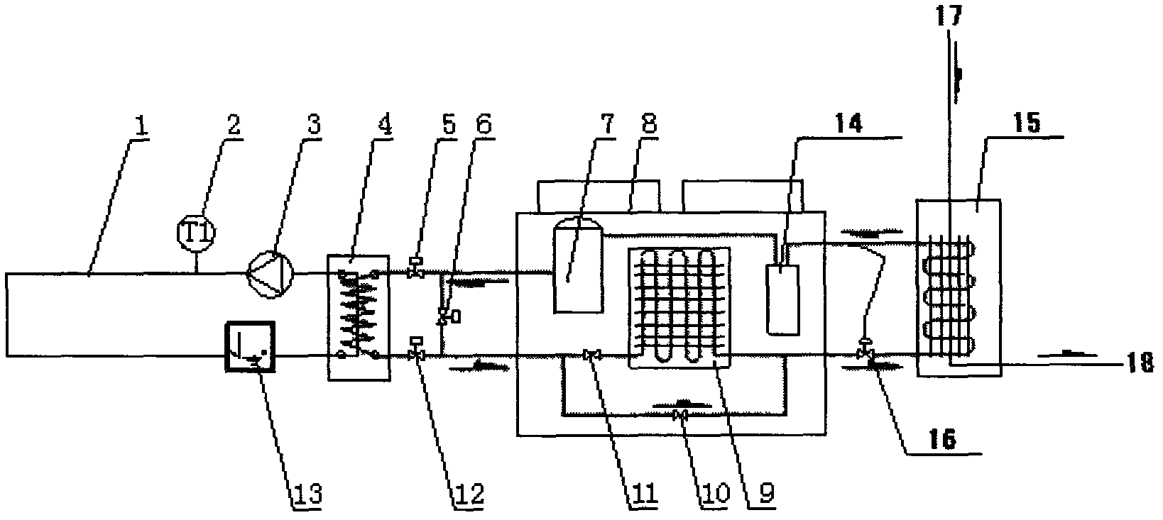 Method for heat tracing by recovering waste heat of oil-gas dehydrating and purifying device