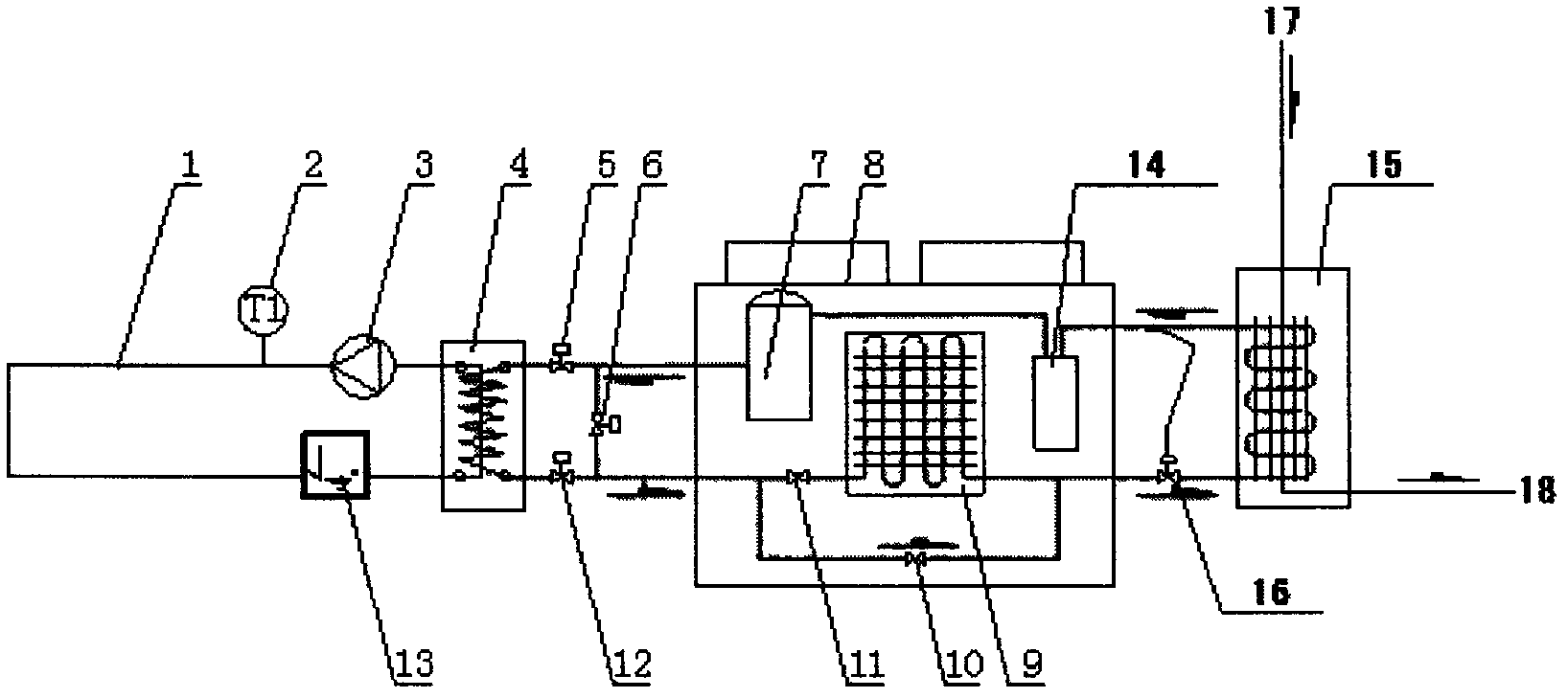 Method for heat tracing by recovering waste heat of oil-gas dehydrating and purifying device