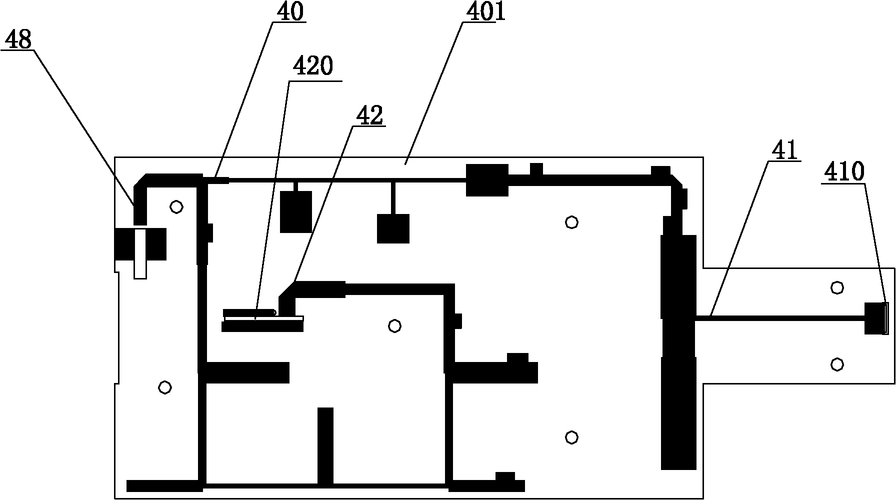 Double-frequency broadband wall-mounted antenna