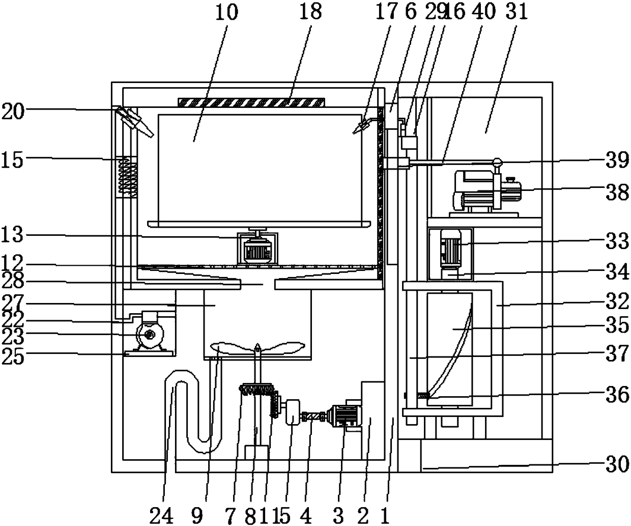 Dish-washing machine having automatically cleaning and drying and garbage disposal functions