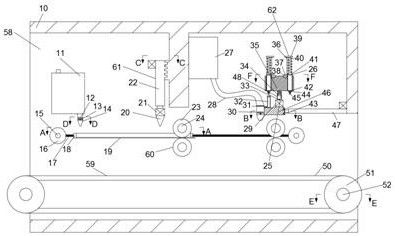 Paint spraying device for automobile assembly line