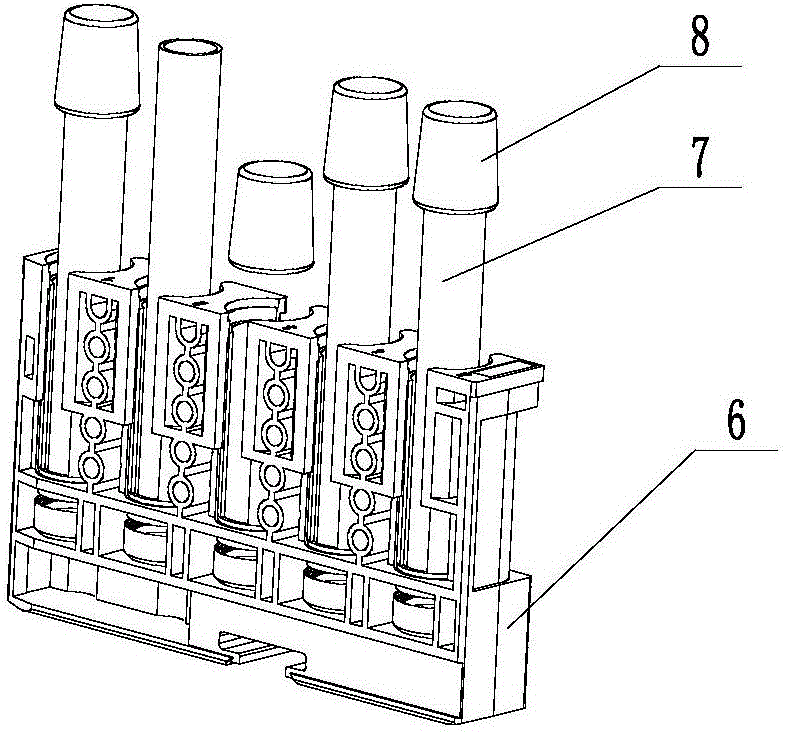 Transporter of medical test tube cover drawing device